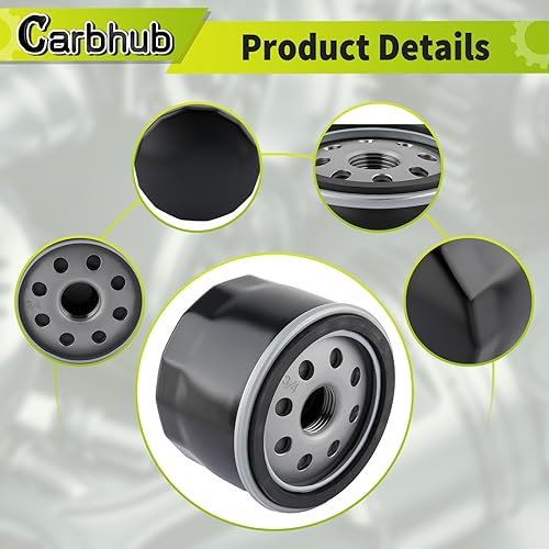 Miniatura 6 de Carbhub 951-12690 Filtro de aceite para Troy Bilt TB30 TB30R TB42 TB46 Cortacésped Cub Cadet XT1 CC30 CC30H CC800 CR30 Craftsman LT1500 LT3800