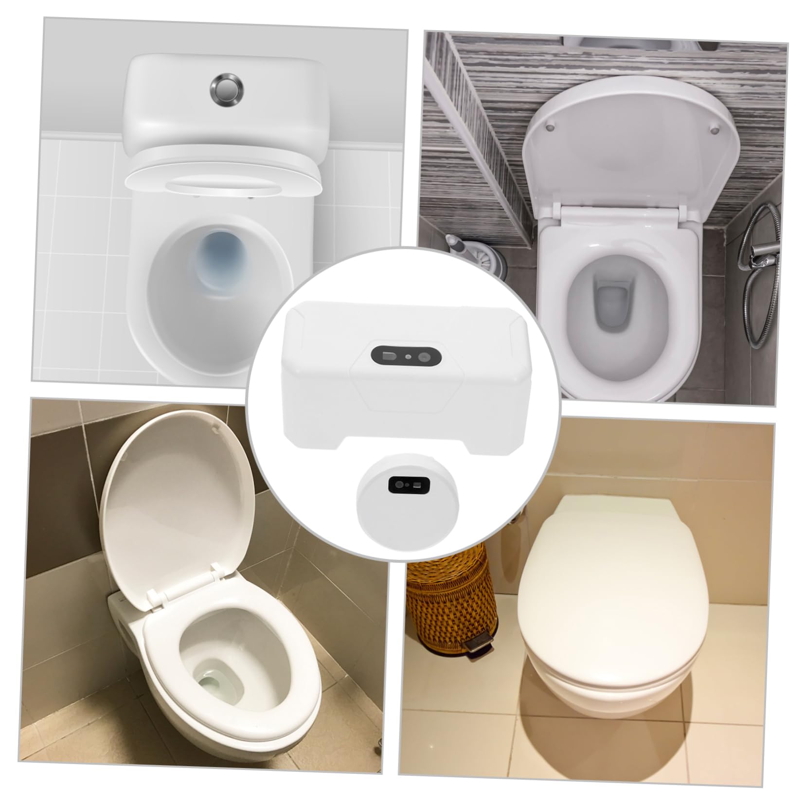 ULTECHNOVO Cisterna De Inodoro Inteligente Sin con Sensor Infrarrojo para Uso Doméstico Descarga Automática De Alta Tecnología Fácil De Instalar