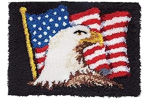 QJBMEI Latch Hook Rug Kits for Beginners - American Flag