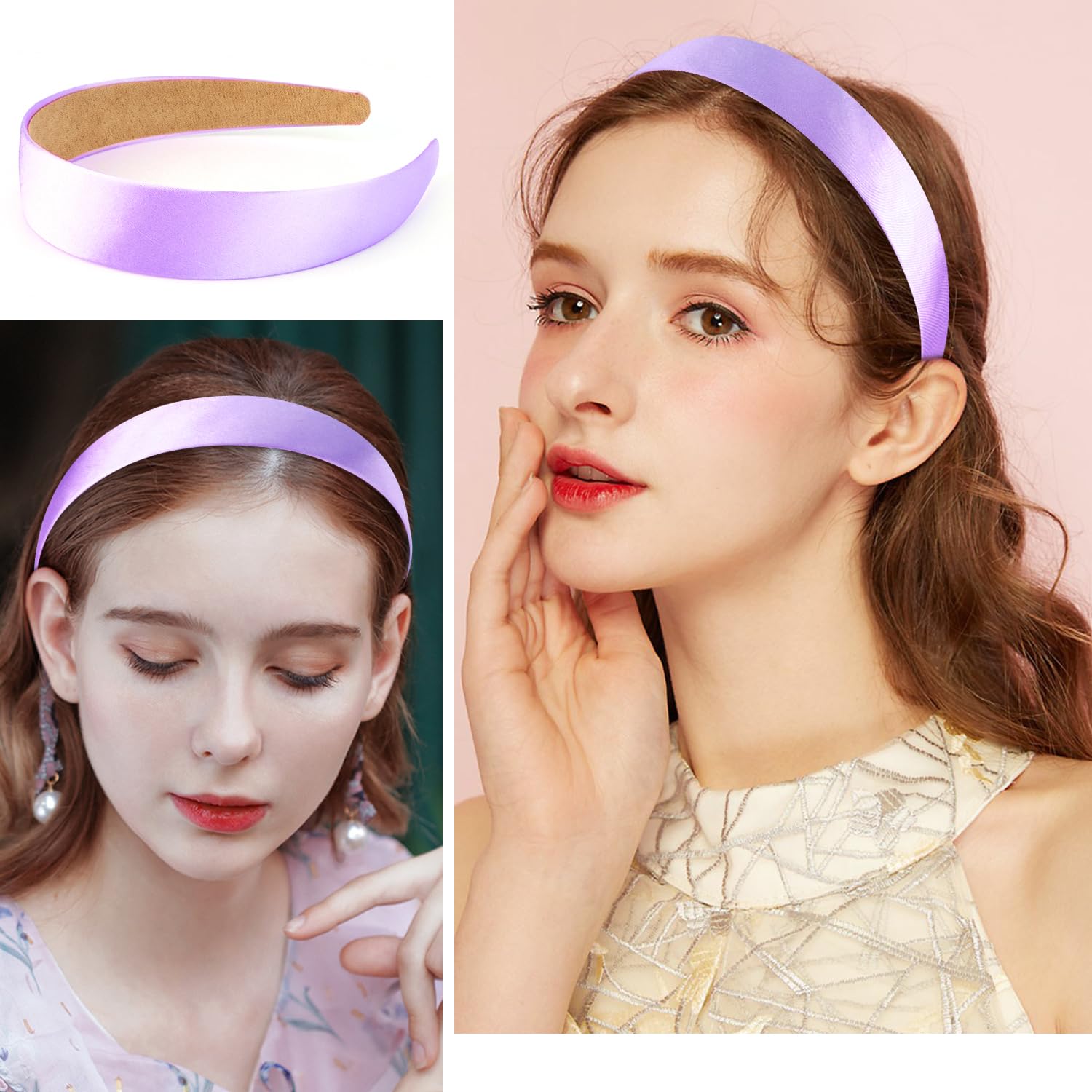 Amazon.com : Atoden Satin Headbands for Women & Girls 