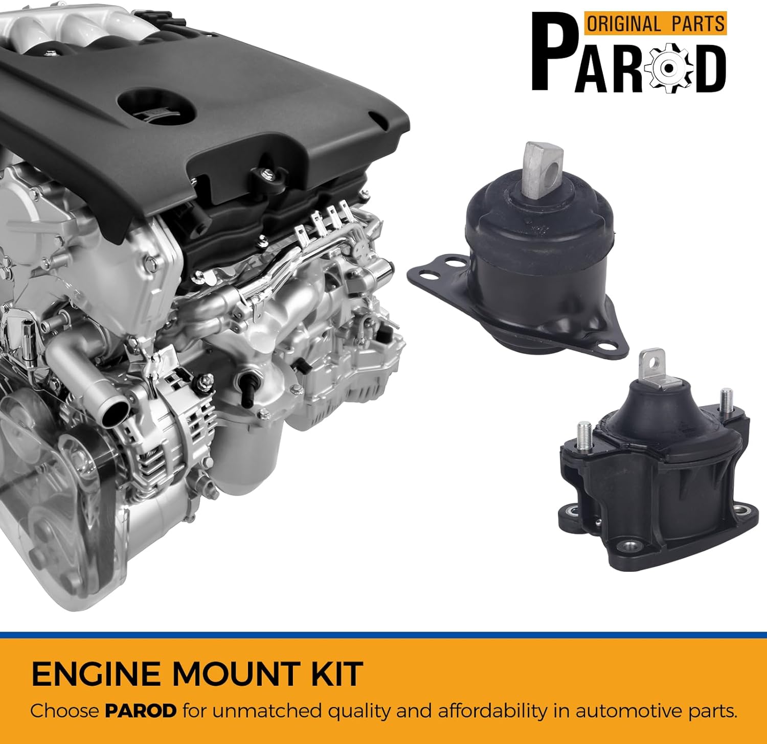 PAROD 2PCS Engine Mount Fit for Honda Accord 2013-2017 2.4L L4 DOHC Replace# A65072 A65054