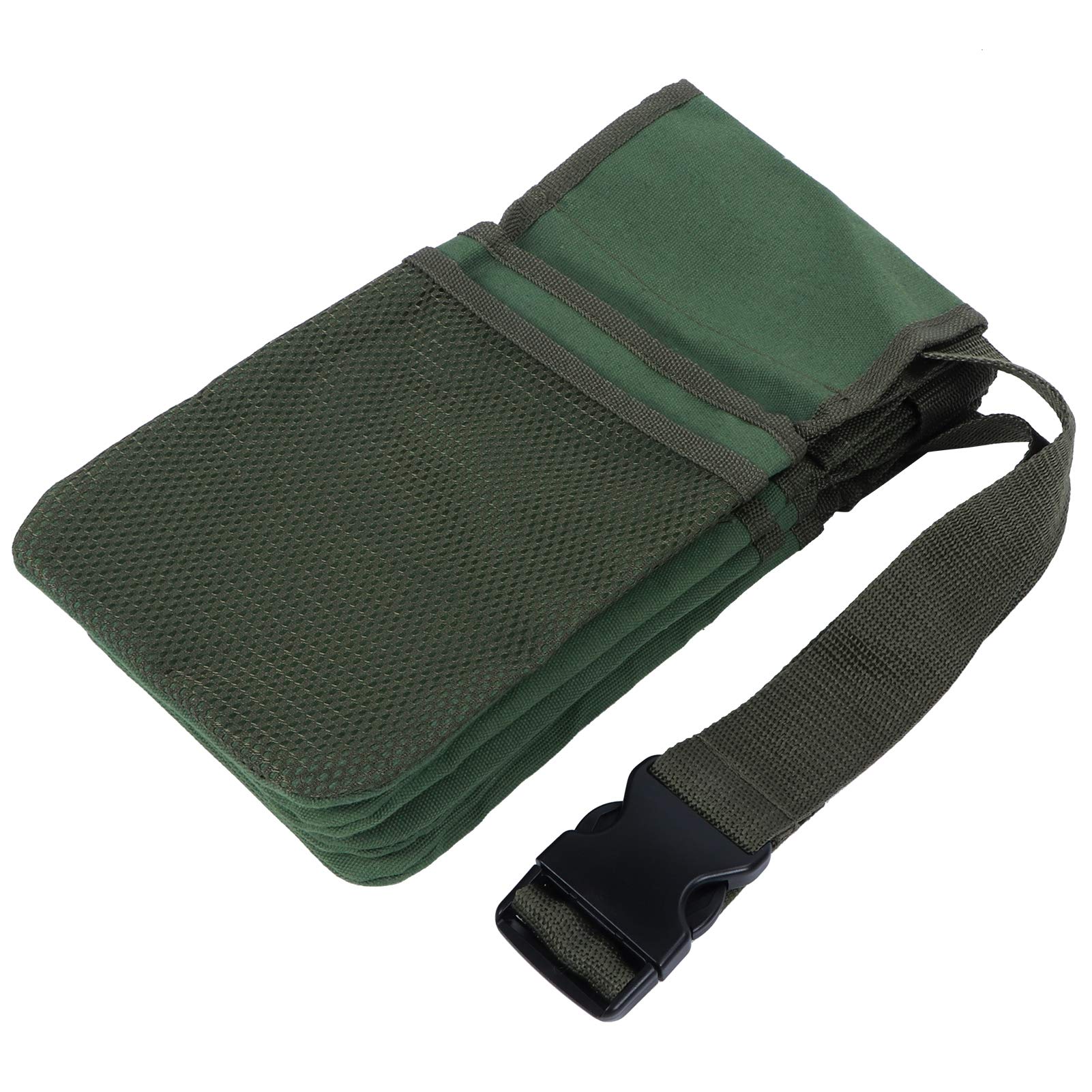 Ceinture à outils de jardin EBTOOLS, sac organisateur de jardin en toile résistante avec 4 poches amovibles et profondes, lavable, vert, 29 x 15 cm, 125 cm de long