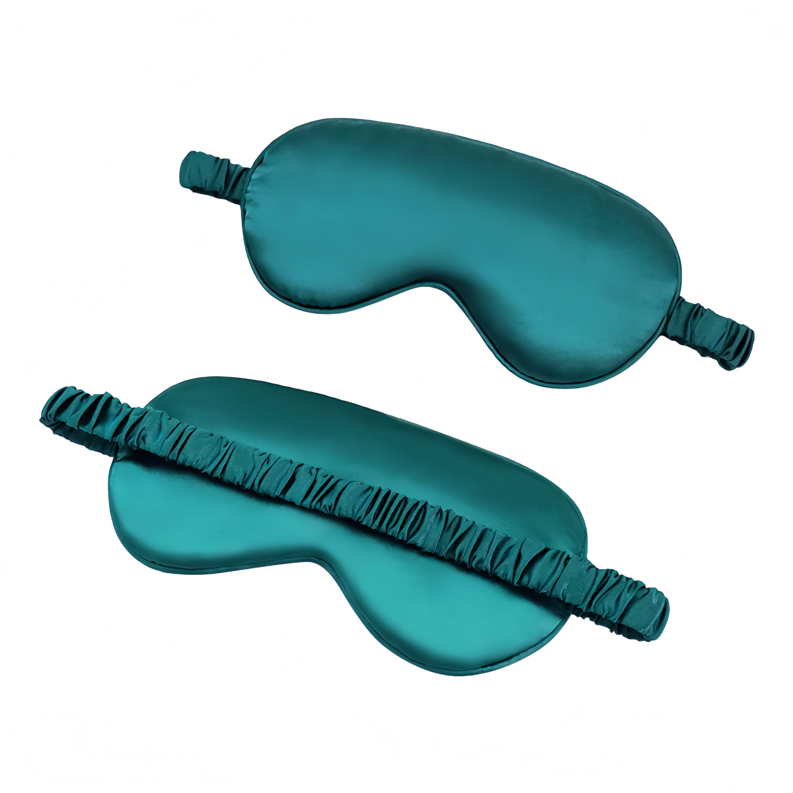 Silk Sleep Mask Double-Sided Mulberry Silk Blackout Eye Cover with Zero Light Transmission Gentle Pressure-Free Design Green