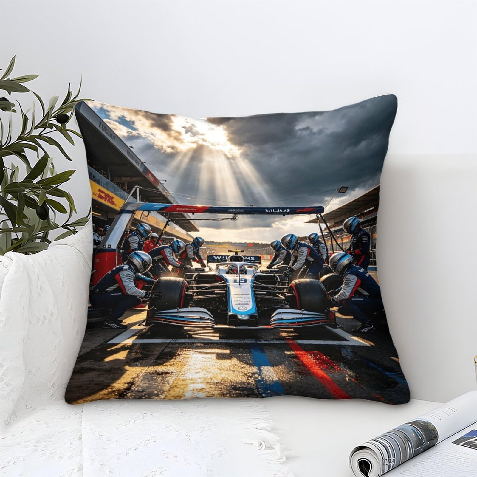 Dafufbw Boys Formulaa Racing-5 Formulaa Racing Throw Pillow Covers 50X50cm, Pit Stop Cushion Covers For Home Sofa Bed Couch For Kids Girls