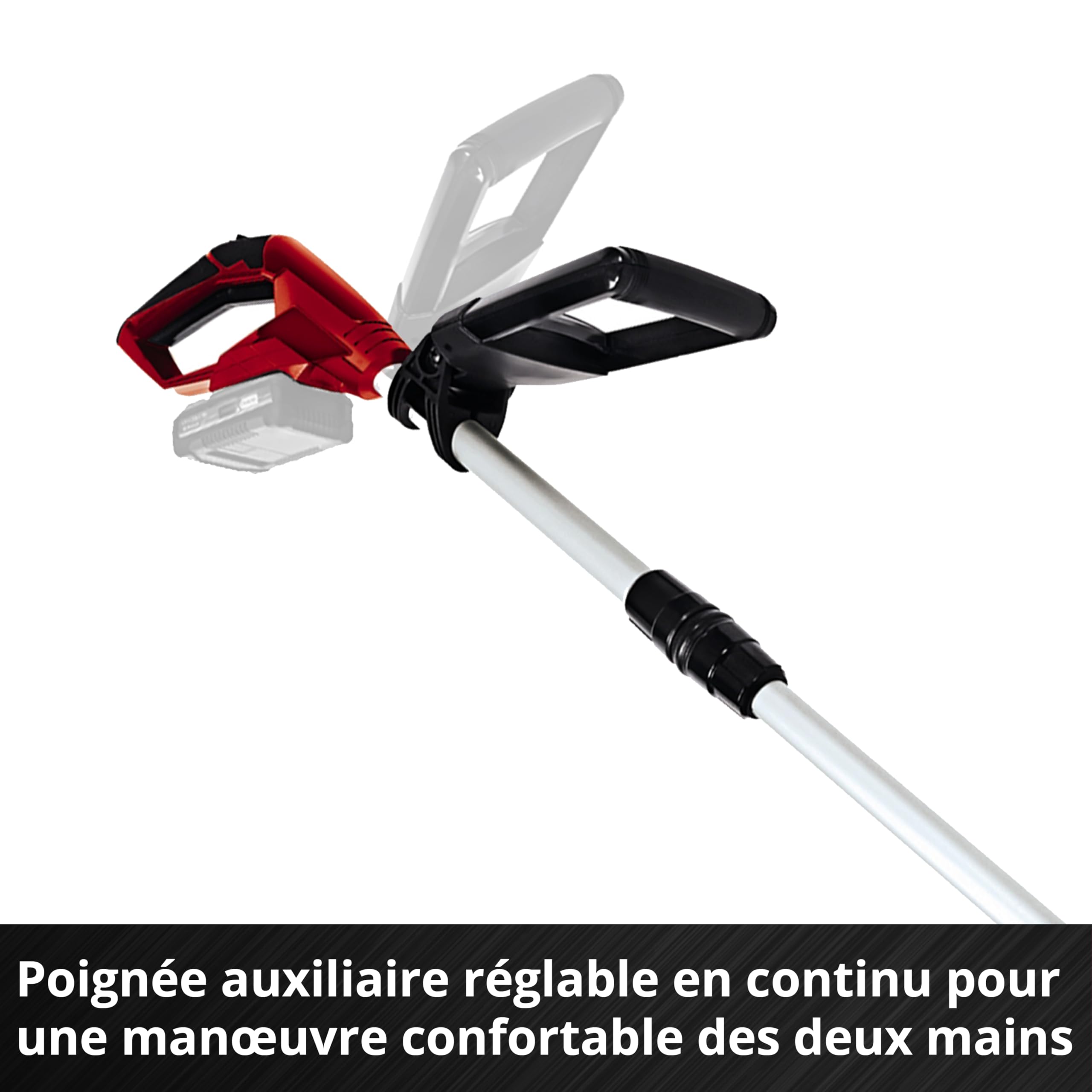 Einhell Coupe-Bordures sans Fil GE-CT 18 Li (1 x 2,5 Ah) Power X-Change (18 V, Bloc Moteur pivotant et inclinable, Dispositif d’écartement, avec 20 Lames en Plastique, Batterie 2,5 Ah et Chargeur)
