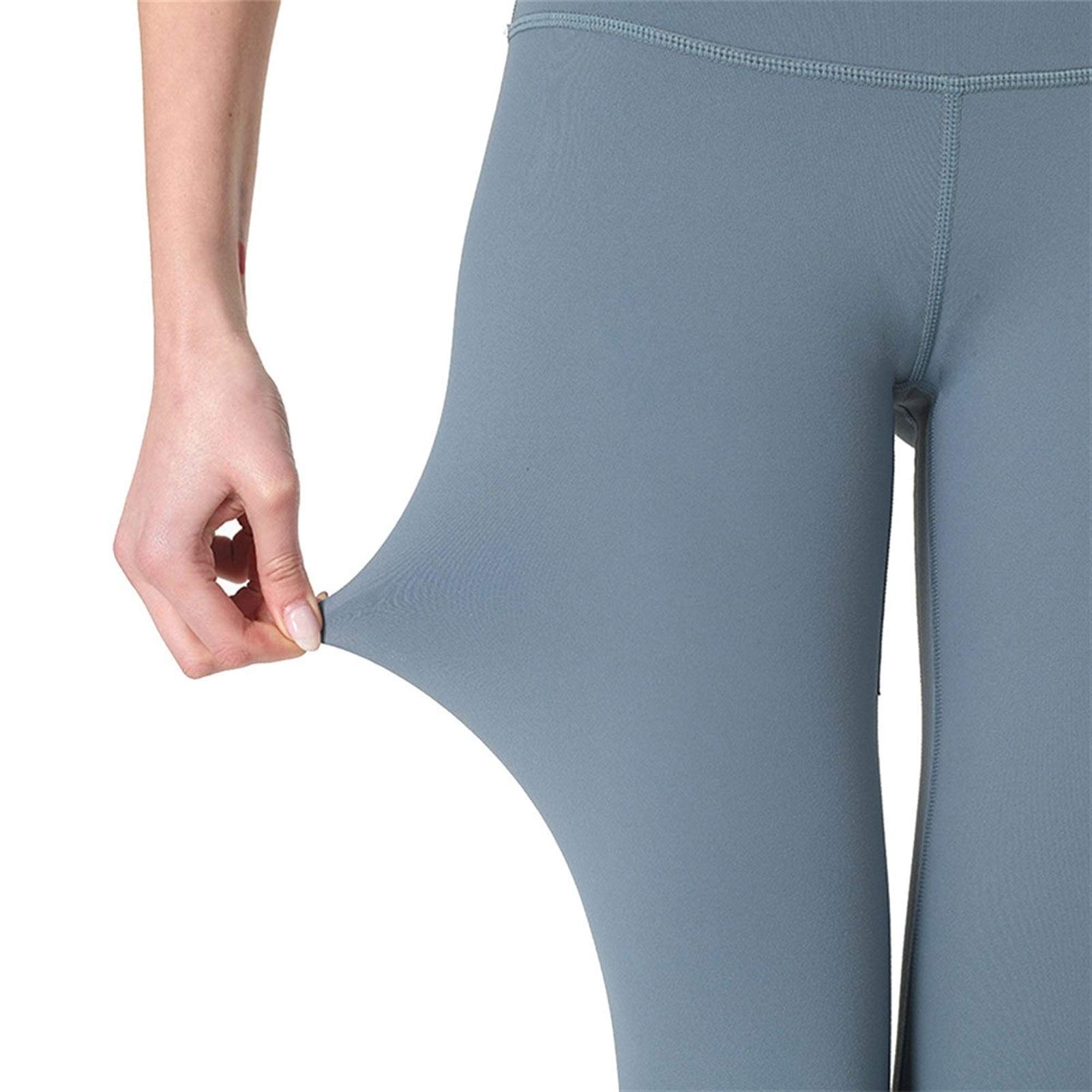 fitness legginsy damskie, Damskie Nagie uczucie Wysokiej talii Legginsy Legginsy Butt Lift Power Flex Slim Jogi Spodnie Aktywne Rajstopy Tummy Control Non See przez rozciągliwe sportowe legginsy do jo