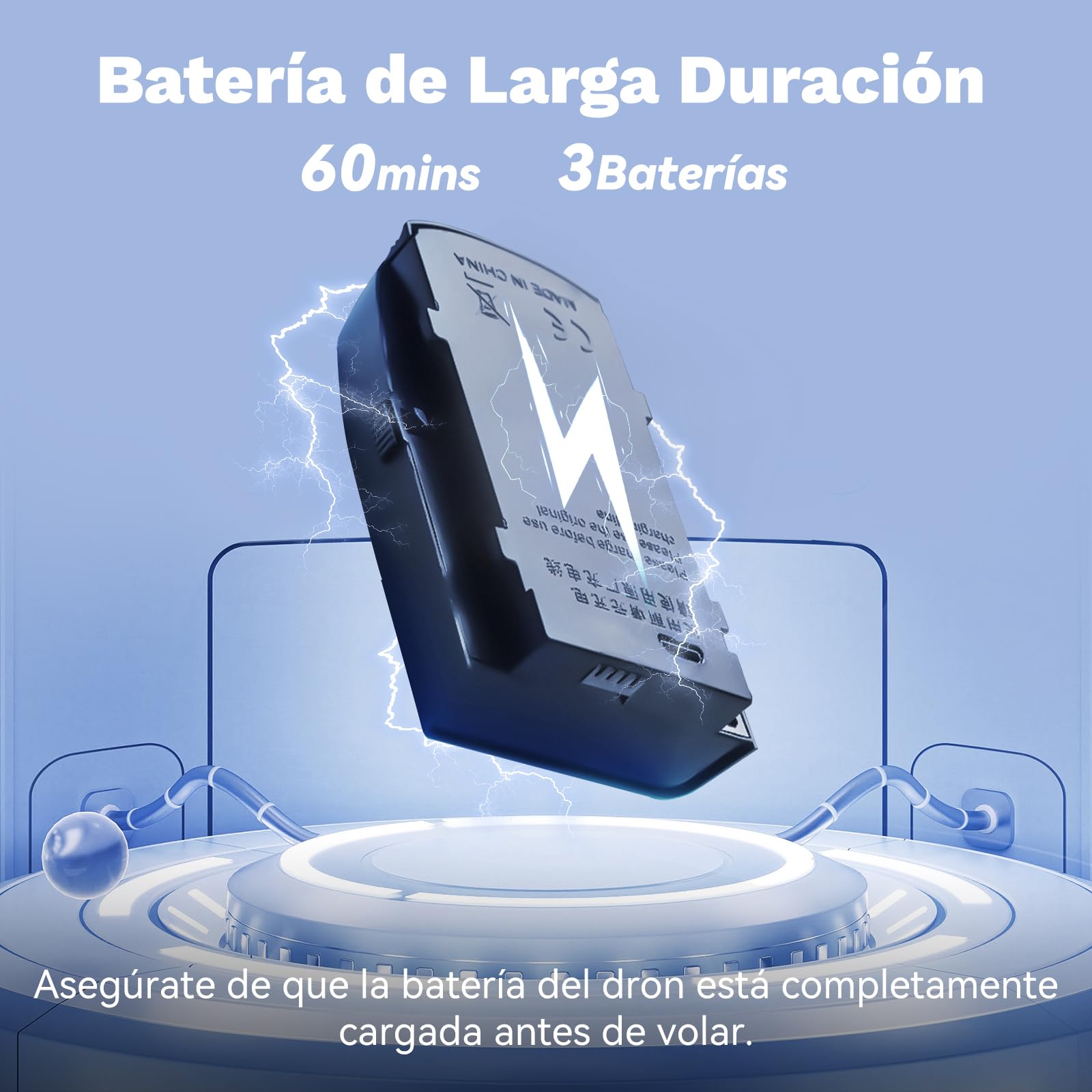 Dron con Cámara 4K para Adultos, S166 GPS, 3 Baterías 60 Min Vuelo, Motor Sin Escobillas, Retorno Automático, Despegue y Aterrizaje con Un Botón, Peso <249g, Regalo(Negro)(medio)