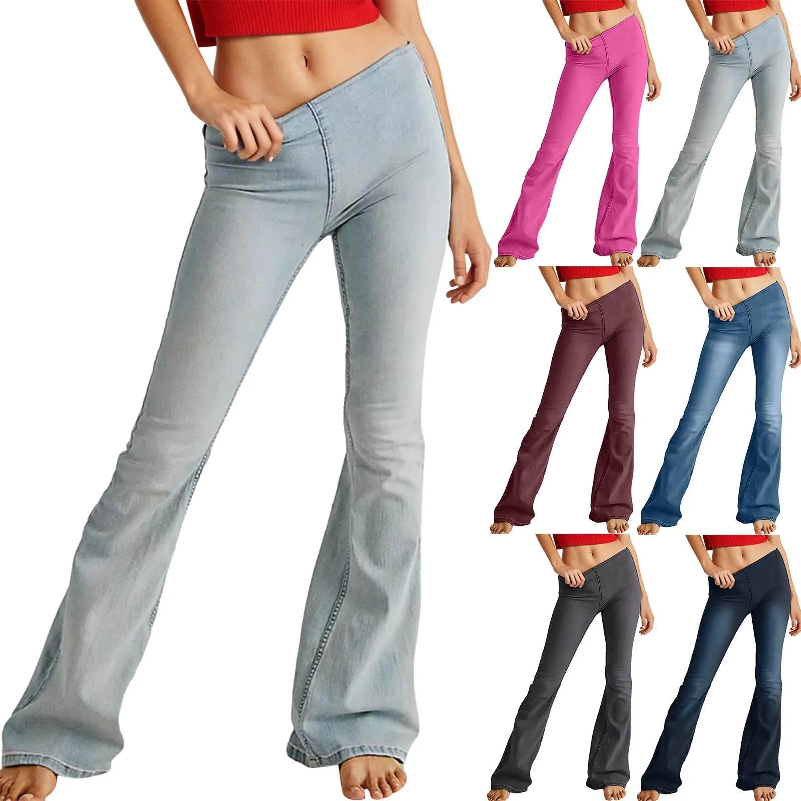 Jeans Pantalon Jeanshosen Damen Jeans Mittlere Taille Jeans Casual Stretch Mom Denim Hosen Vintage Casual Stretch Denim Hosen