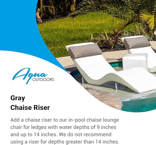 Miniatura 10 de Aqua Outdoors - Tumbona para piscina de 9 a 14 pulgadas de agua