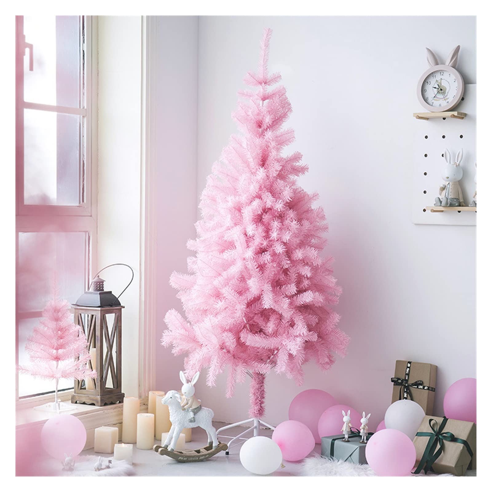 Albero di Natale 60/120/180 CM Romantico Rosa Decorazioni for l'albero di Natale Ghirlanda Lunga Vite Pallina di Natale Centro commerciale Disposizione delle finestre Prop Jingxin(Wreath-s)