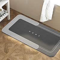 Vista 30 de Housego Juego de 3 tapetes mágicos de baño absorbentes, alfombras de piso de secado rápido, antideslizantes, con parte trasera de goma para baño