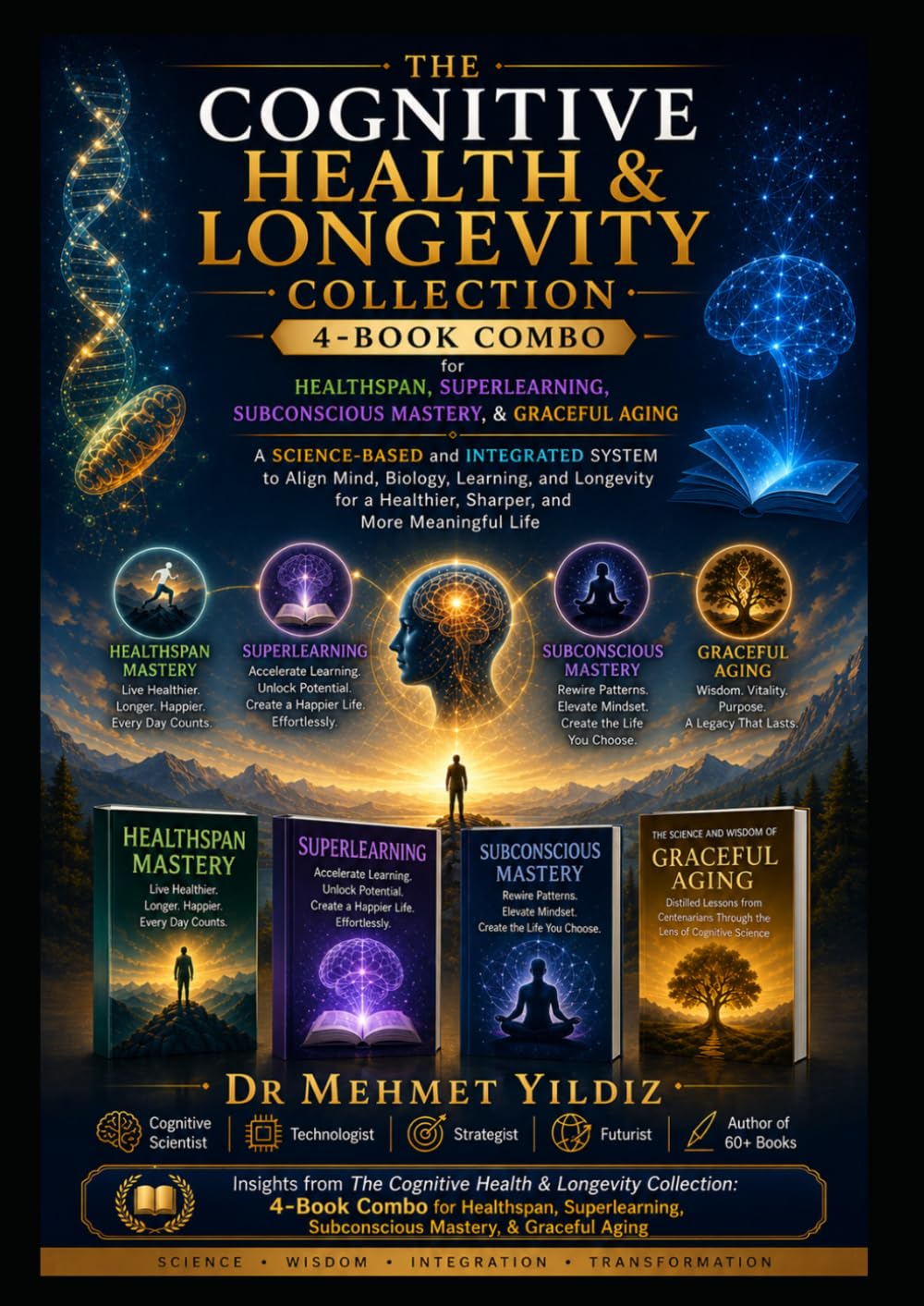 The Cognitive Health & Longevity Collection: 4-Book Combo for Healthspan, Superlearning, Subconscious Mastery, & Graceful Aging