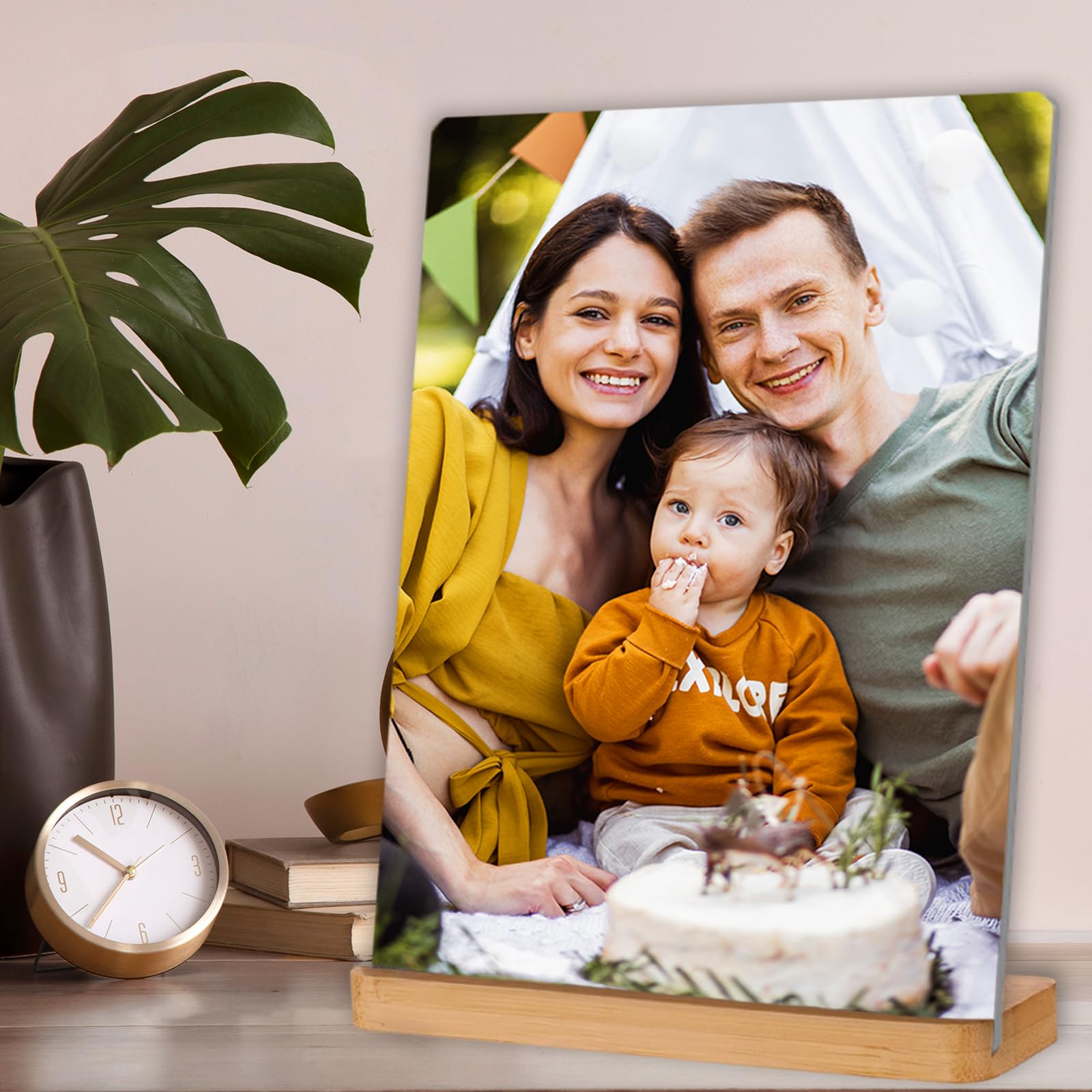 jcyif Custom Metal Photo Prints Personalized Picture Prints for Desktop Wall Art Custom Photo Gifts for Family Friends Room Decor 5 x 7 IN