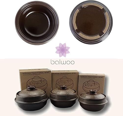 Miniatura 7 de Olla coreana de barro de barro Ttukbaegi, Esmalte de barro natural de cerámica de arcilla Cazuela de cocción de arcilla, Olla de cerámica resistente