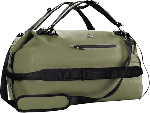 Haimont Mochila de lona grande impermeable con parte superior enrollable, bolsa de lona seca resistente para navegación, viajes, motocicleta, kayak,