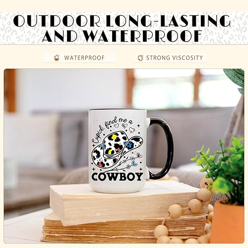 Miniatura 119 de Tintnut Vinilo permanente – 10 hojas de 12 x 10 pulgadas, hojas de vinilo adhesivo permanente de leopardo arcoíris, vinilo adhesivo permanente