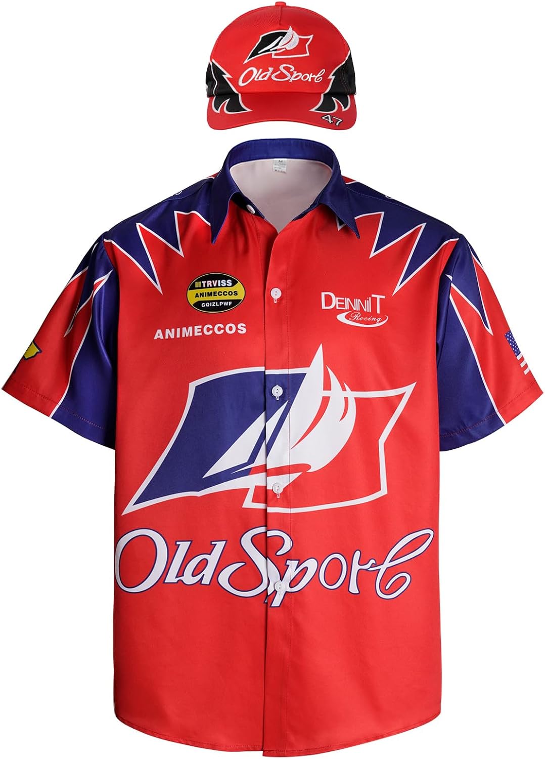 Men's Ricky Bobby shirt Talladega Nights adult short sleeve shirt Halloween costume