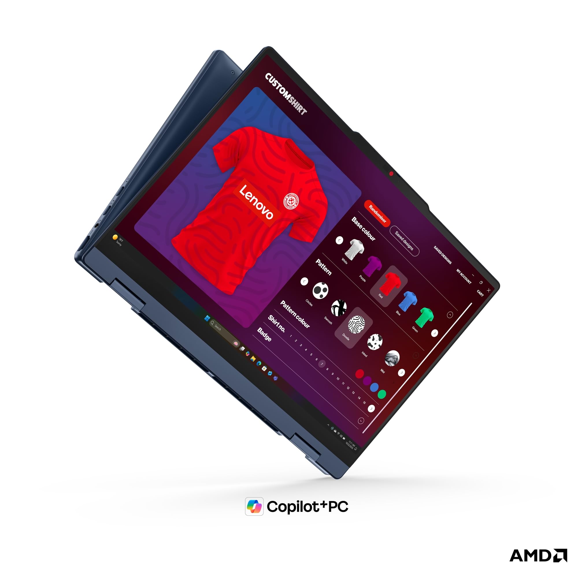 Lenovo IdeaPad 5 2in1 Laptop | 14" WUXGA Touch Display | AMD Ryzen 7 250 | 16GB RAM | 512GB SSD | AMD Radeon 780M | Windows 11 | QWERTZ | exkl. Farbe in Cosmic blau | 3 Monate Premium Care