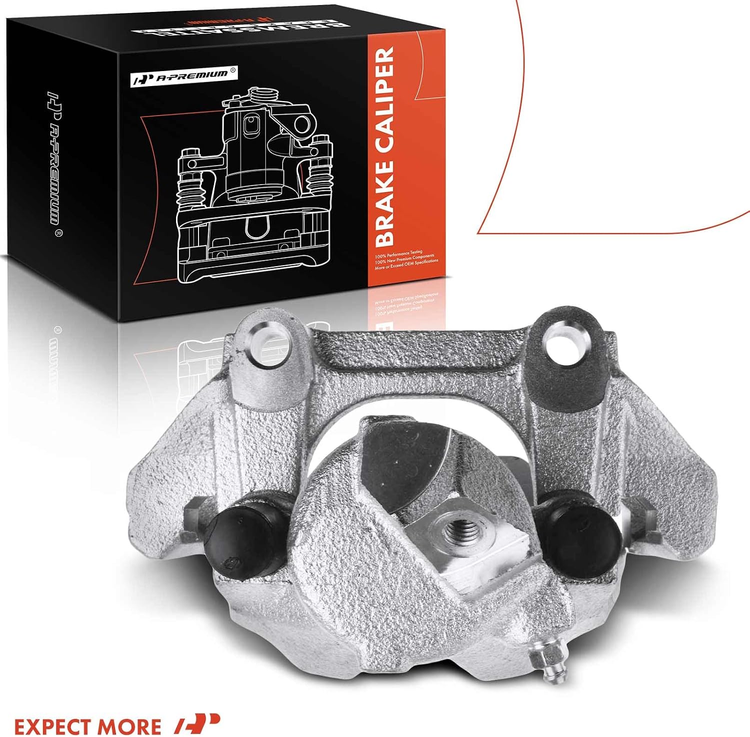 A-Premium Disc Brake Caliper Assembly with Bracket Compatible with Select Audi and Volkswagen Models - for Jetta, A3, Beetle, Beetle Cabrio, Golf, Passat - Front Left Driver Side