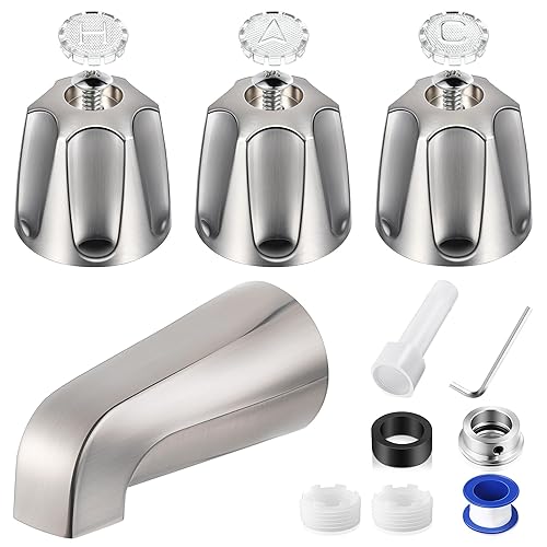 Enhon 3 Handle Shower Faucet Set Compatible with Pfister Verve