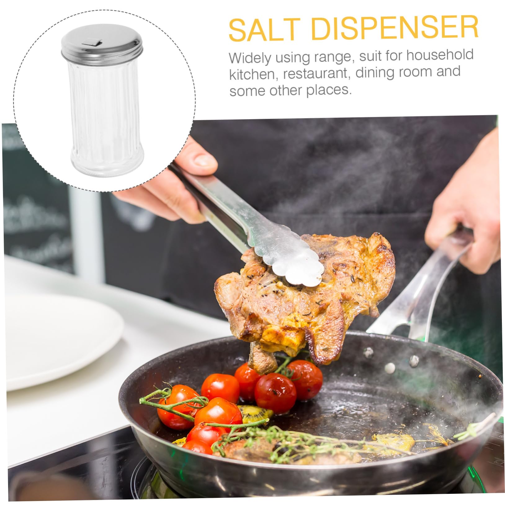 Juego De 4 Frascos De Condimentos De Vidrio De 330 Ml, Salero y Pimentero De Cristal, Dispensador Sellado Sin Tapa Para Cocina y Barbacoa, Utensilios Para Condimentar Hogar y Restaurante