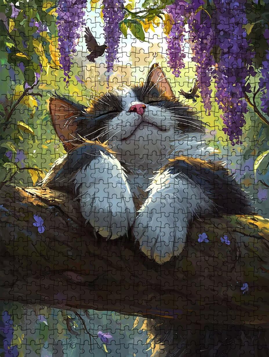 Puzzle 4000 sztuk, fioletowe puzzle dla dorosłych 4000, drewniane puzzle, klasyczne gry edukacyjne, niemożliwe wyzwanie, gry i zajęcia rodzinne, prezent kreatywny DX0YL1-653