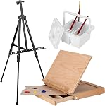 149Pcs Deluxe Artist Painting Set with Aluminum and Beech Wood Easel, 48 Colors Acrylic Paints, 24 Colors Oil Paints, 24 Watercolor Paints,Art Paint Supplies for Artists, Beginner & Adults