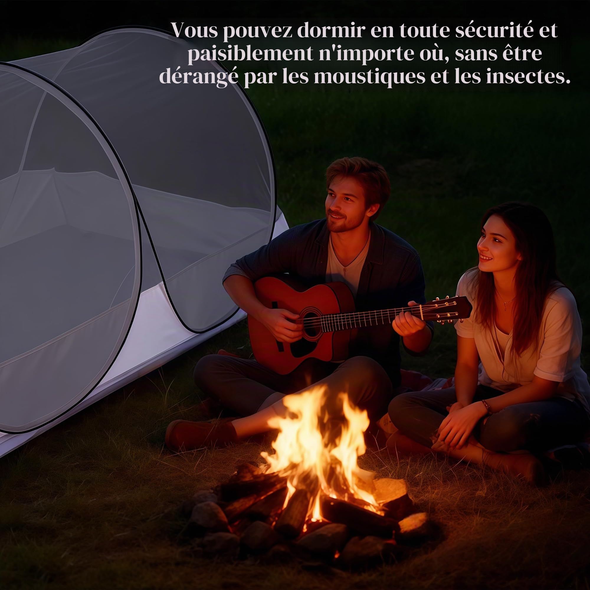Moustiquaire pour lit, 200 x 100 x 73 cm, pour Enfants, Bureau, Camping en Plein air, Facile à Ranger