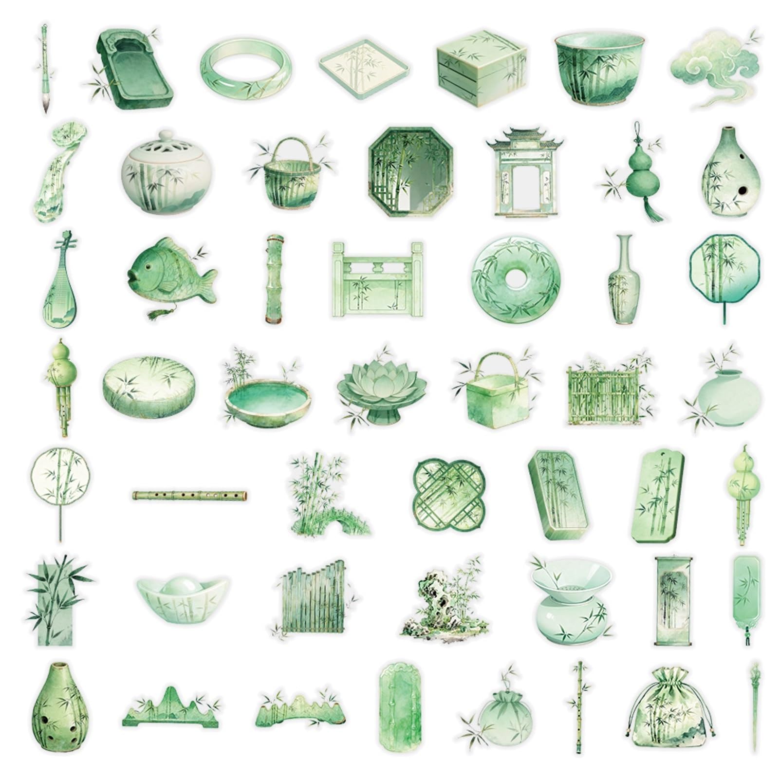 FGLFPXI 50-Pack Stickers Waterproof Decorations for Guitars Luggage Water Bottles Notebooks Stationery