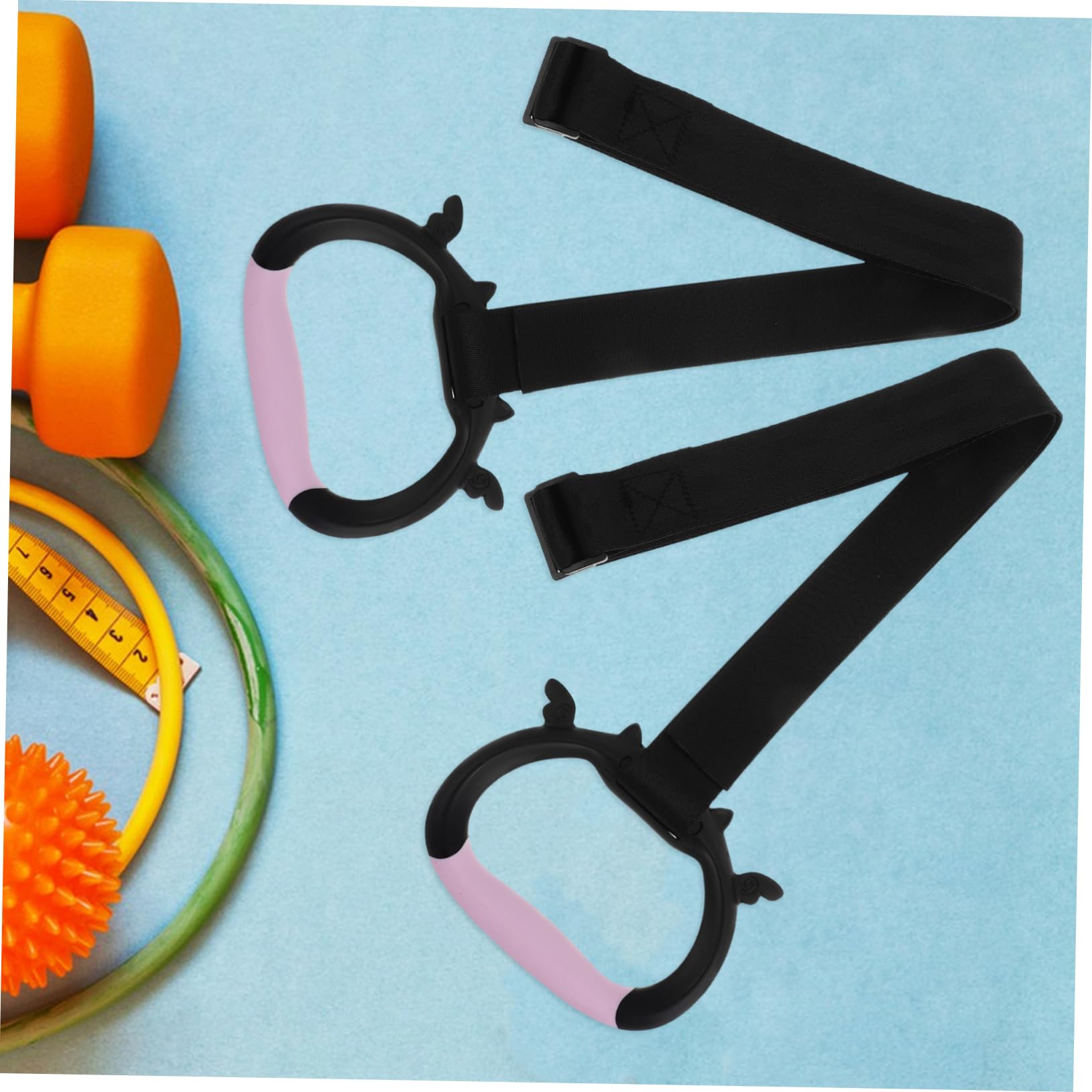 Toyvian Anneaux de Traction Accessoires Fitness Intérieur 2pcs pour Garçon et Filles en PP et Nylon Design Spécifique Garçon et Filles pour Apprentissage Marche et Exercices la Maison