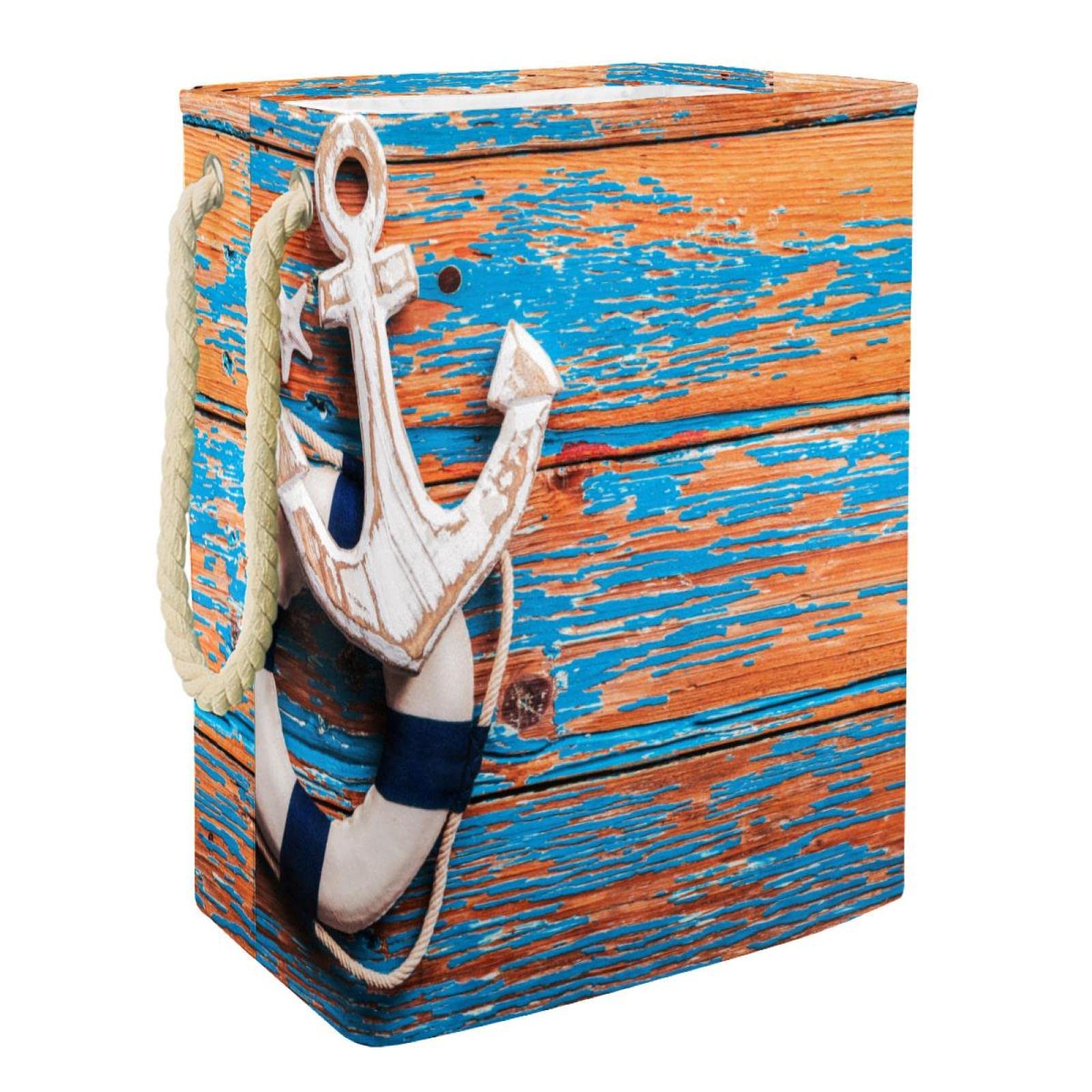 Panier à linge imperméable pour salle de bain style bord de mer unique