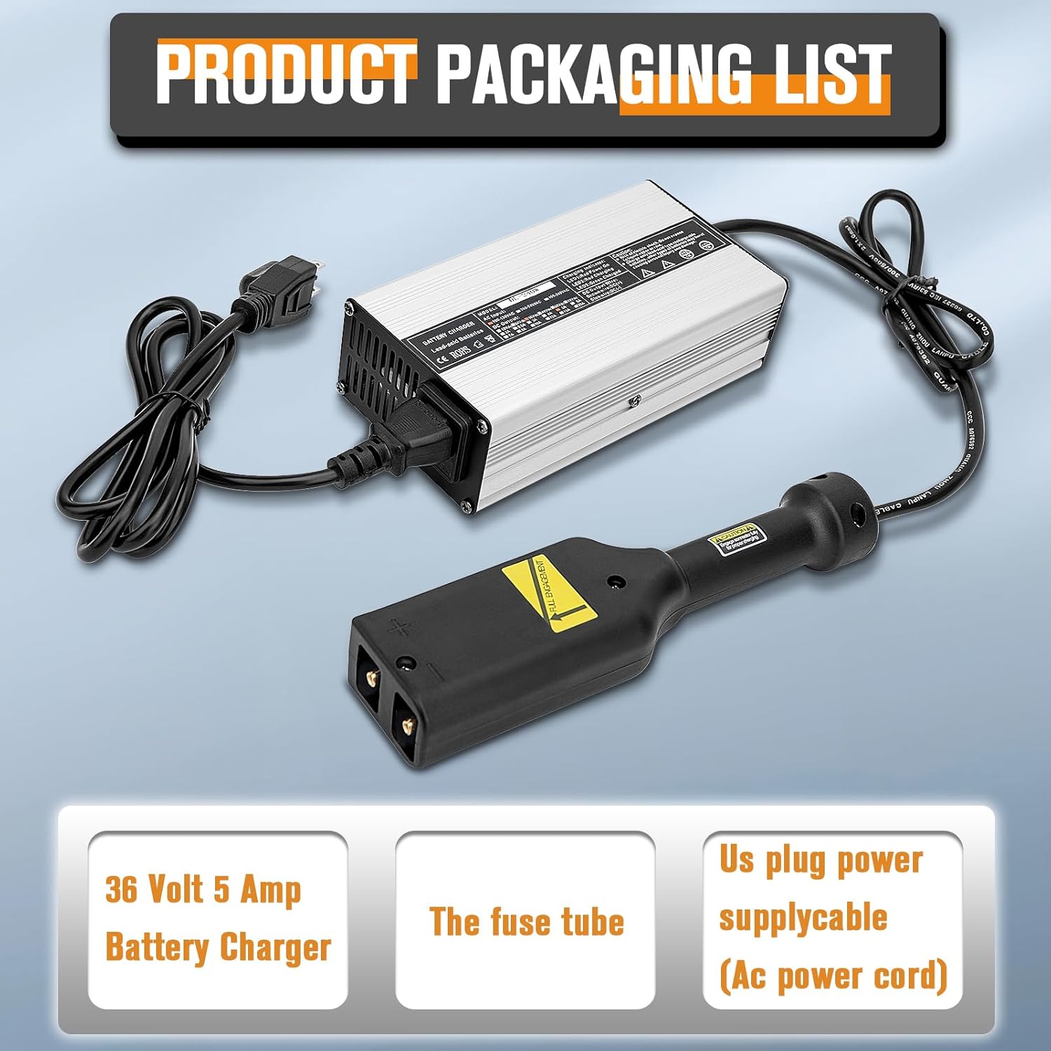 36 Volt Golf Cart Charger Compatible with EZ-GO TXT Medalist Golf Cart, 36V Battery Charger