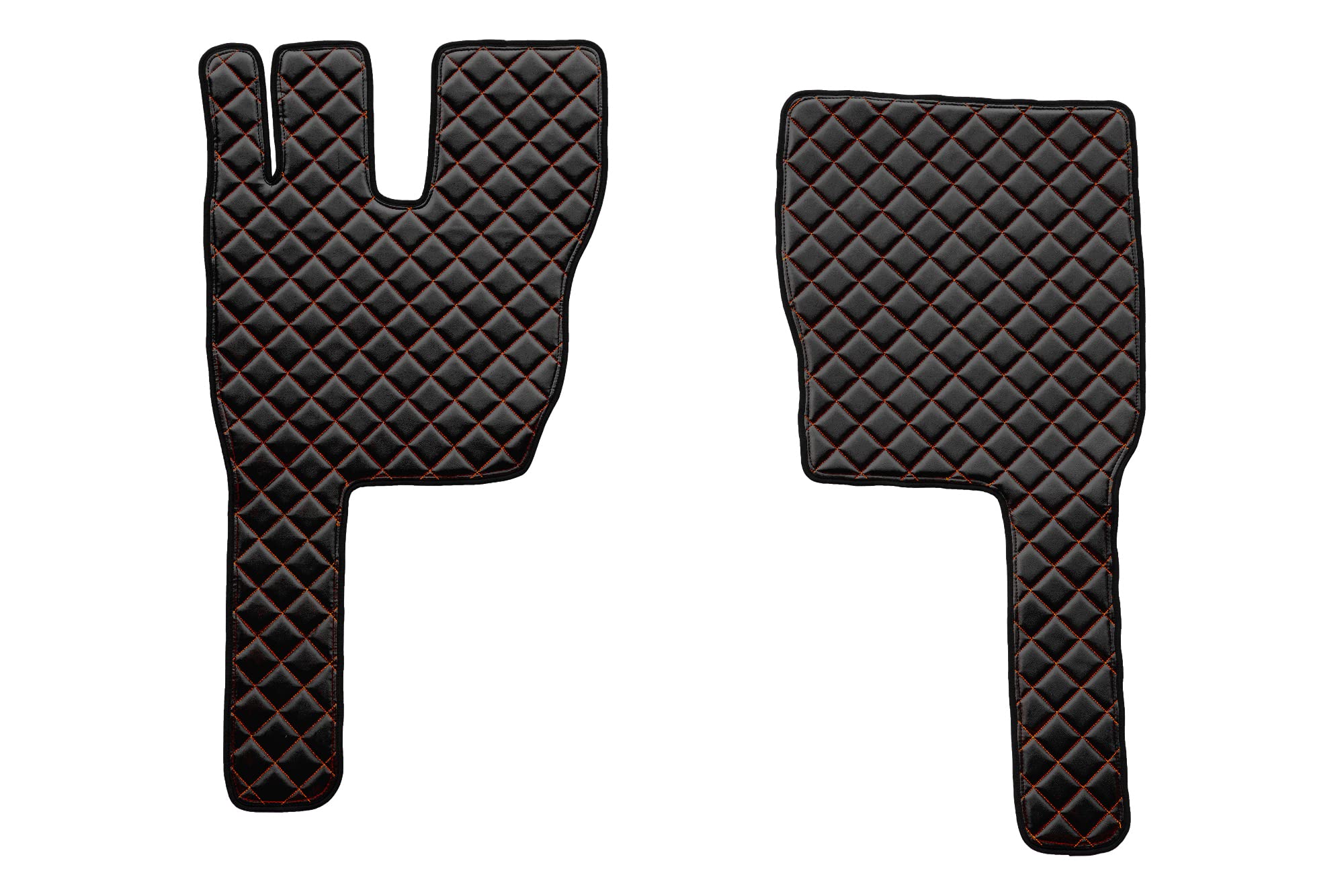 F-CORE Middel vloermatte (voor de tunnel) vrachtwagen compatibel voor VOLVO FH 4 01.13-12.19 FH 5 01.20- ZWART/ROOD
