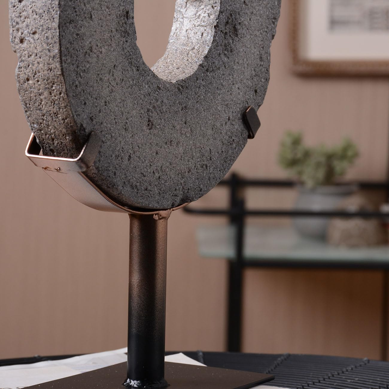 HAUCOZE Scultura Astratta Statua Schermo Decorazione Moderna Arte Regalo Mensola Figurina per Scaffalf Scrivania Soprammobili Resina 35cm