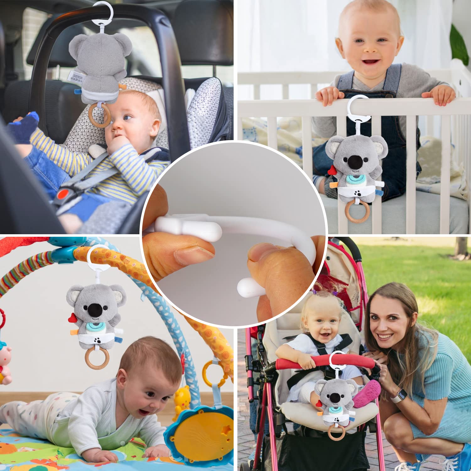 COTTONBEBE Baby Music Box, Slap Aid Plush Toy with Soft Lullaby, for Girls and Boys, Perfect Baby Gift (Koala