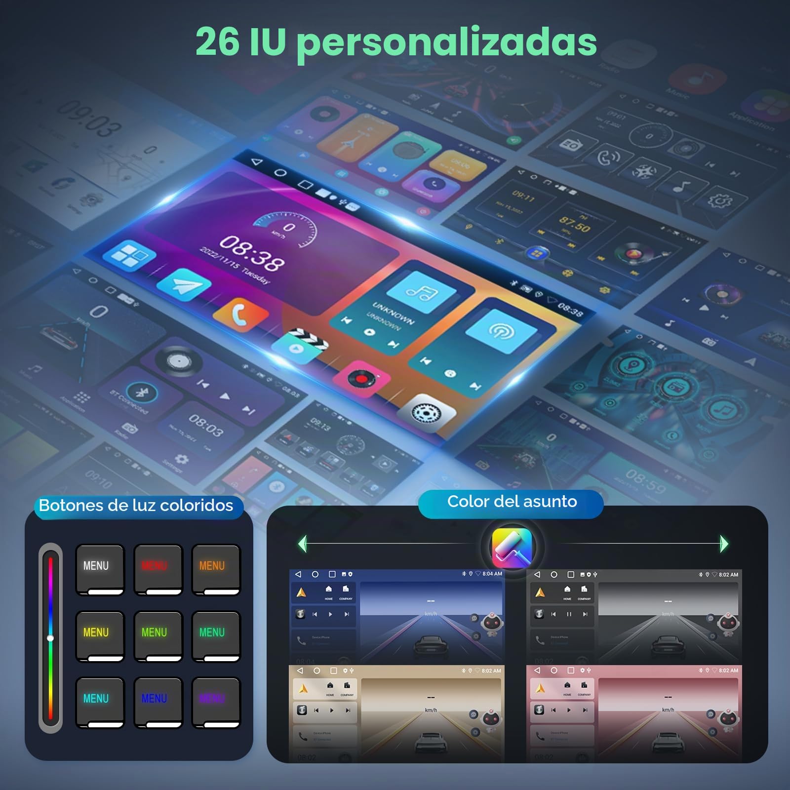 Hodozzy 2G+64GB Radio para VW Golf 5 6 Passat Touran EOS Tiguan Polo T5 Seat Skoda con Carplay Android Auto Inalambrica, Radio Coche 2 DIN 9 Pulgadas Pantalla Táctil GPS Bluetooth WiFi DSP FM/RDS