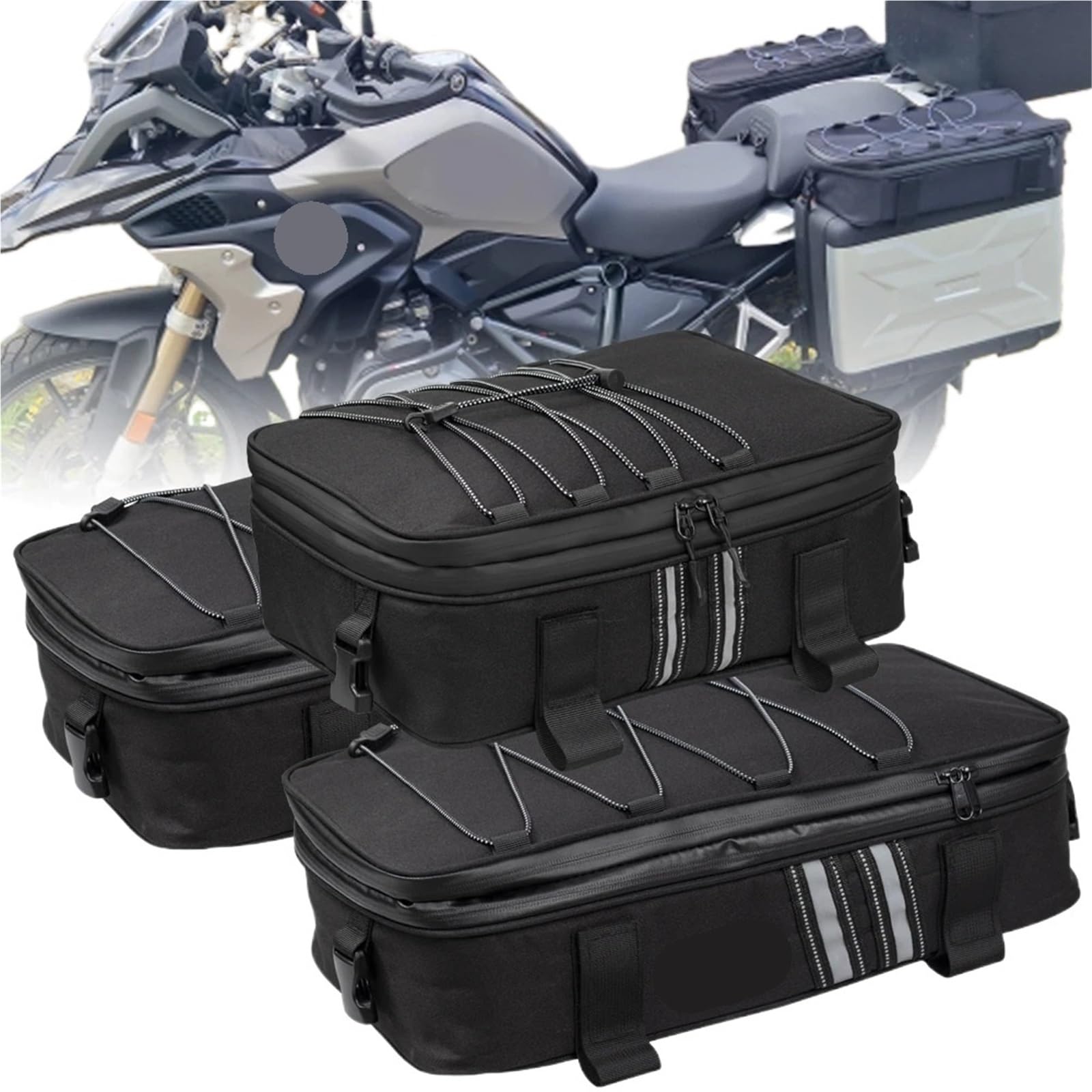 torba na siodełko motocyklowe Bagażnik motocyklowy Top Box Pannier Top Bag Case Wodoodporny Bagaż Bagaż motocyklowy torba(1 top bag)