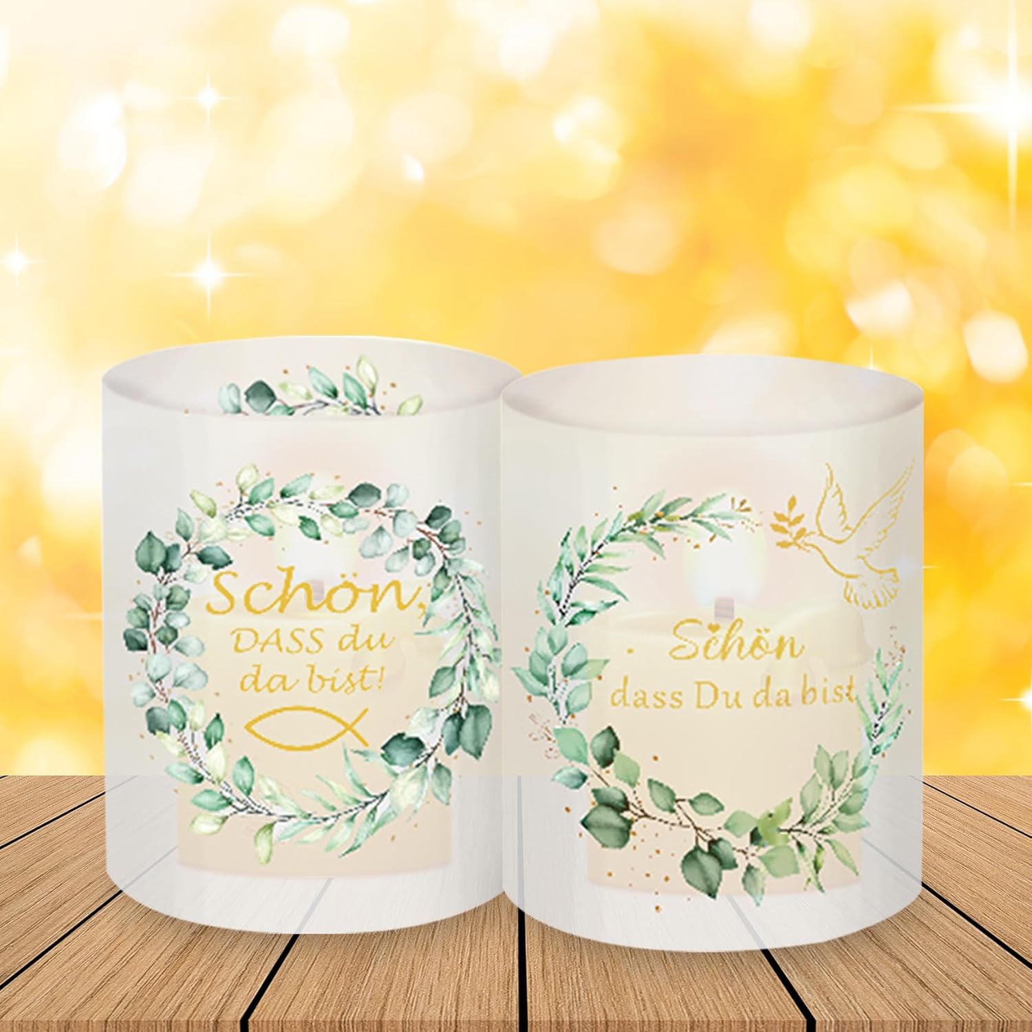 Pack of 12 Lantern Table Light Decoration Communion Confirmation Lantern Fish Table Decoration Beautiful That You Are Lantern Communion Christening Confirmation First Communion Decoration Boy Girl