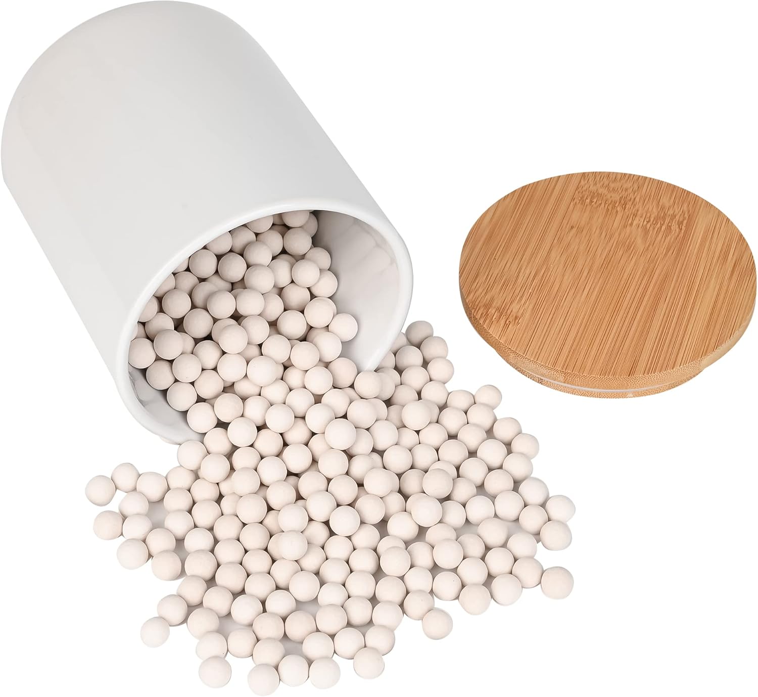 Bycnz 2.2LB Ceramic Pie Weights 10mm with Sealed Jar - Reusable Baking Beans for Perfect Blind Baked Crusts