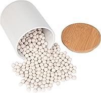 Bycnz 2.2LB Ceramic Pie Weights 10mm with Sealed Jar - Reusable Baking Beans for Perfect Blind Baked Crusts