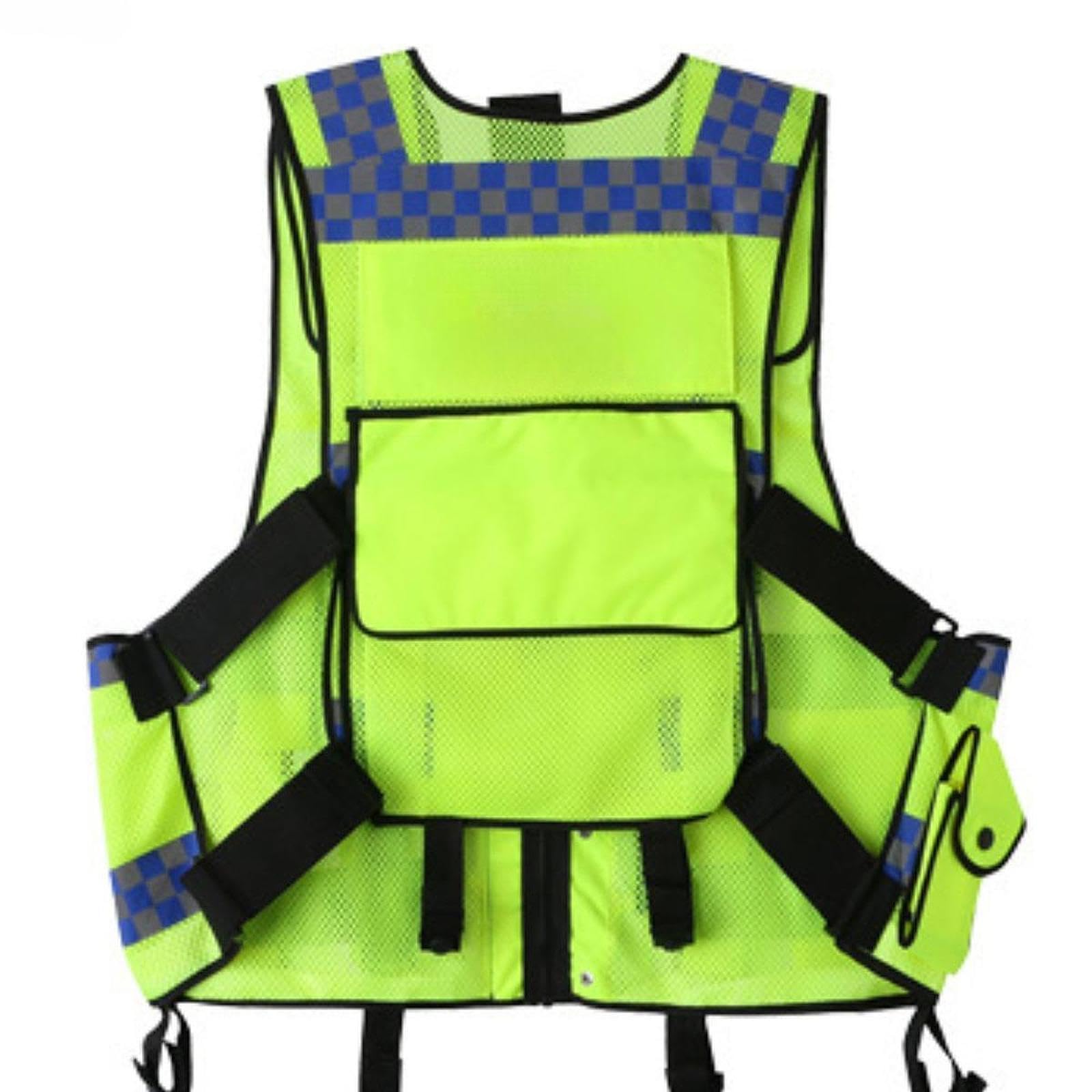 Gilet de sécurité réfléchissant pour hommes et femmes, haute visibilité, vêtement de travail léger avec poches zippées pour activités