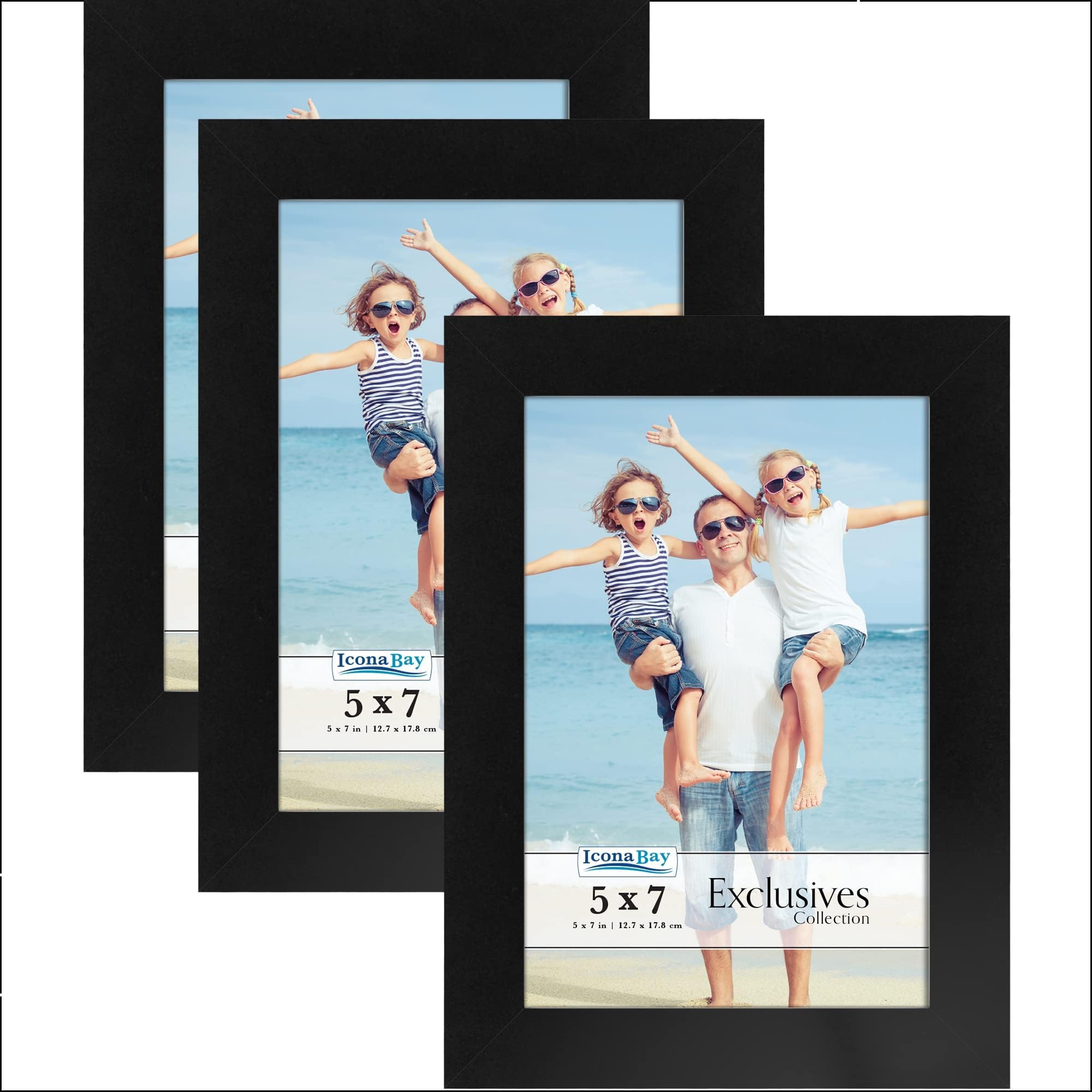 Amazon.com - Icona Bay - 5x7 Picture Frames - Black, 3 Pack