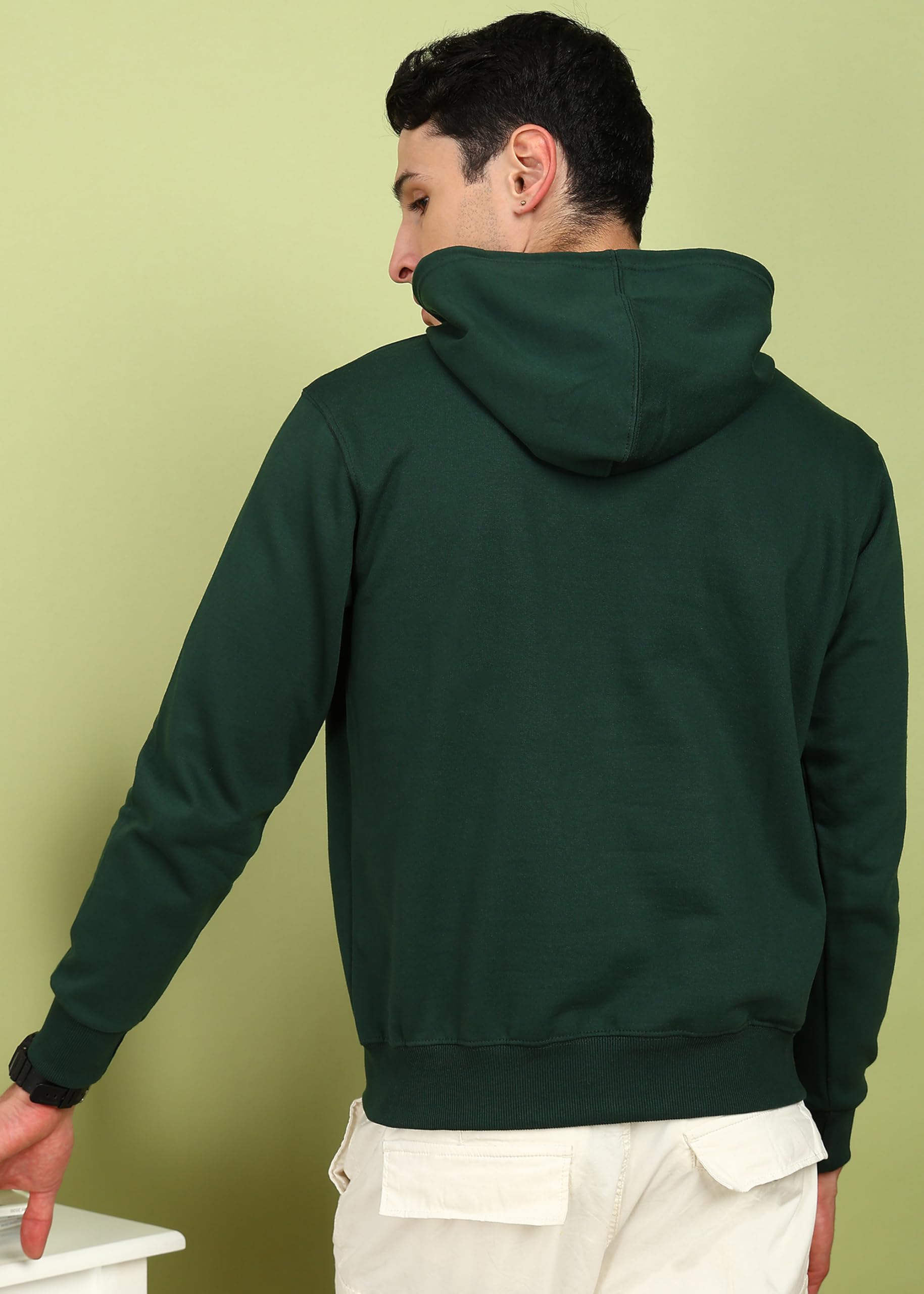 Alan Jones Clothing Men’s Solid Hooded Sweatshirt | Drawstring Hood, Kangaroo Pocket, Ribbed Hem | Regular Fit | Sizes S–5XL | Multiple Colors (Forest Green_2XL) 3