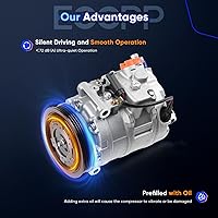 Vista 5 de ECCPP Compresor de aire acondicionado para BMW 545i 4.4L 2004-2006 Compresor de CA con embrague