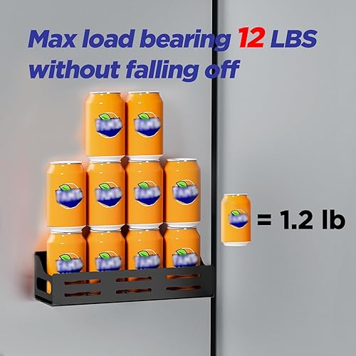 Miniatura 4 de Carwiner Paquete de 3 estantes magnéticos para especias para refrigerador con soporte para toallas de papel, organizador magnético para