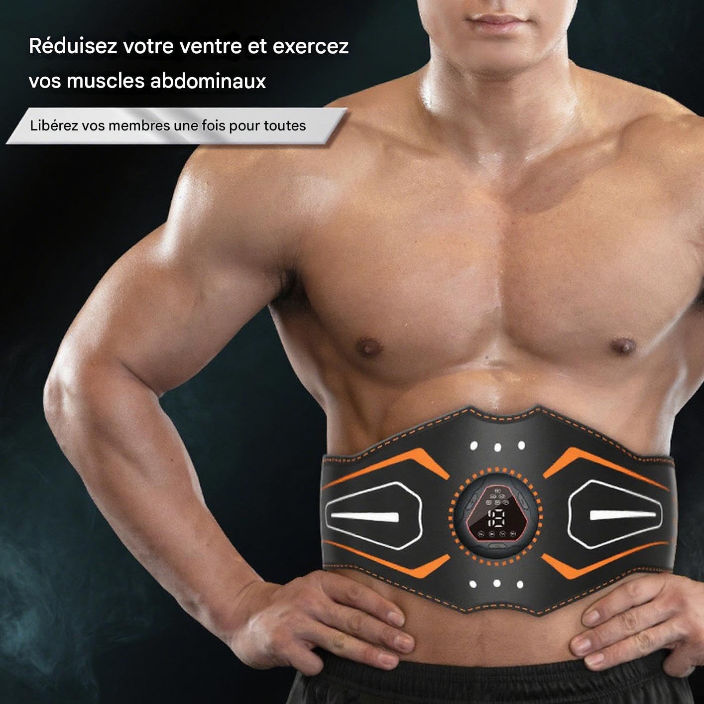 Ceinture Abdominale Stimulateur Musculaire - Machine pour Abdominaux,Équipement Fitness Numérique pour Activités Maison Voyage Transport Gym Repos Au Lit