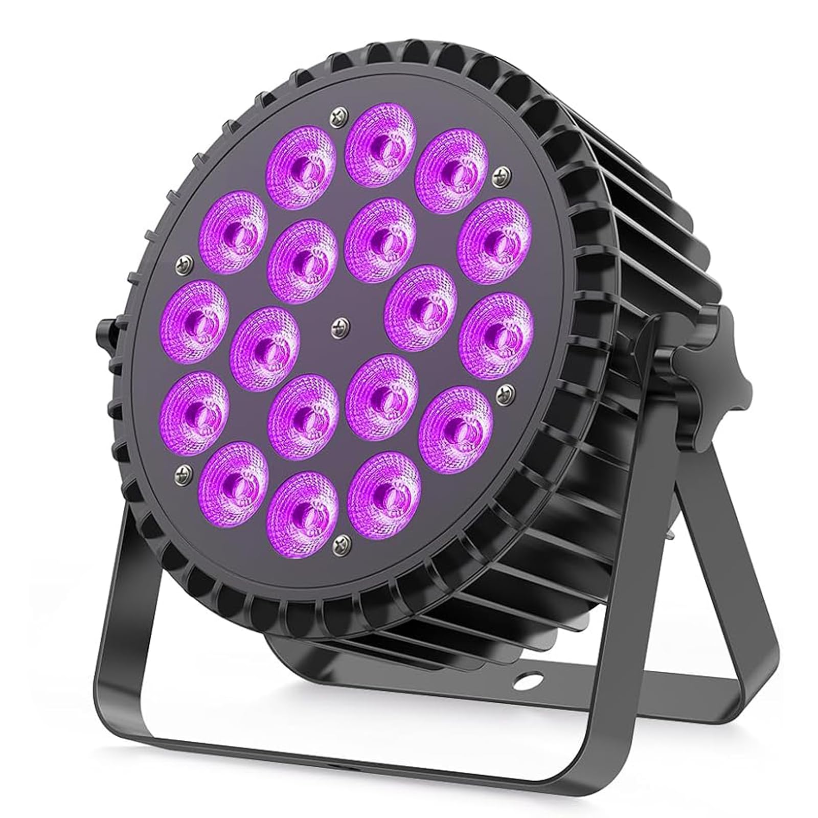 Photo 1 of 18LED Stage Lights RGBWA+UV 6in1 Par Can Lighting with DMX Control Sound Activated Uplights for Events Church DJ Show Wedding Stage Performances Party (1 Pack)