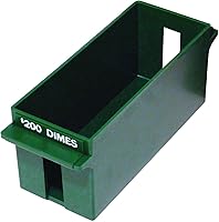 Vista 2 de Nadex Caja de almacenamiento de monedas enrolladas de gran capacidad para monedas de diez centavos Capacidad de 200 dólares, bandeja de monedas