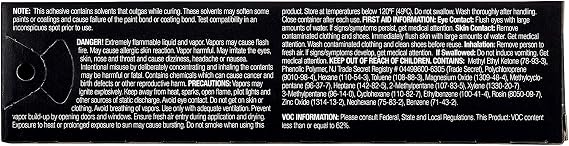 3M 08008 Super Weatherstrip Adhesive, 08008, Black, 5 oz Tube (Pack of 2)