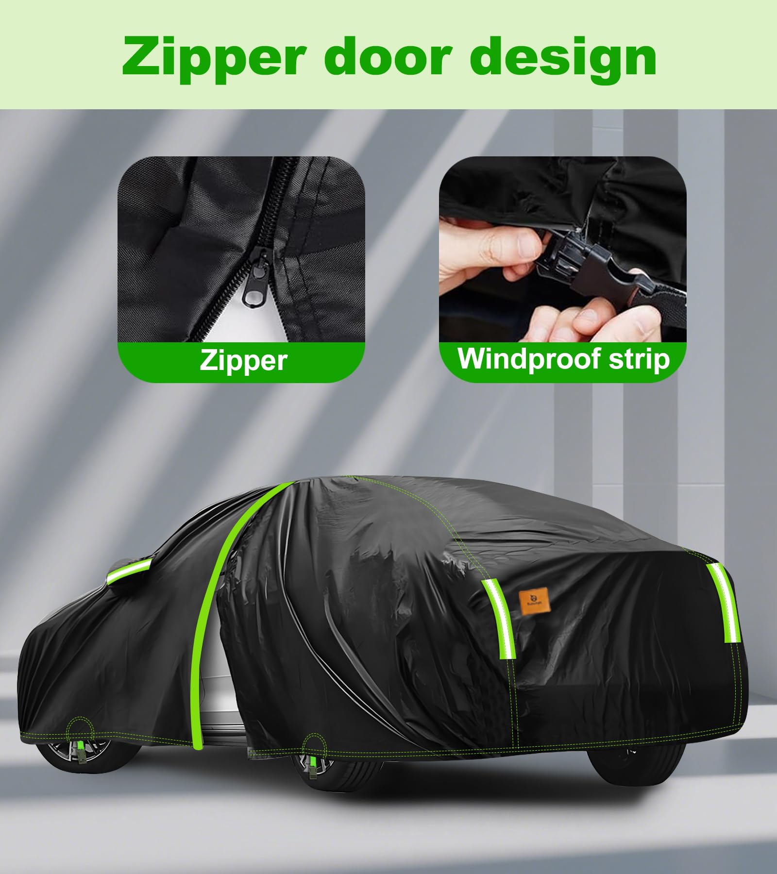 Sunwhale Car Cover Waterproof All Weather -Outdoor Car Snow Cover Snowproof UV Protection Windproof - Winter Rain Heavy — view 6